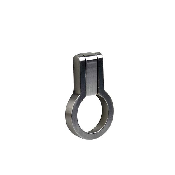 Puxador Ponto Antique Niquel Escovado Zen