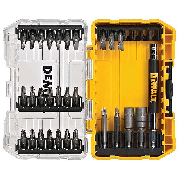 Jogo de Bits Parafusadeira Estojo 29 peças com Guia Magnética DW2162 DeWalt