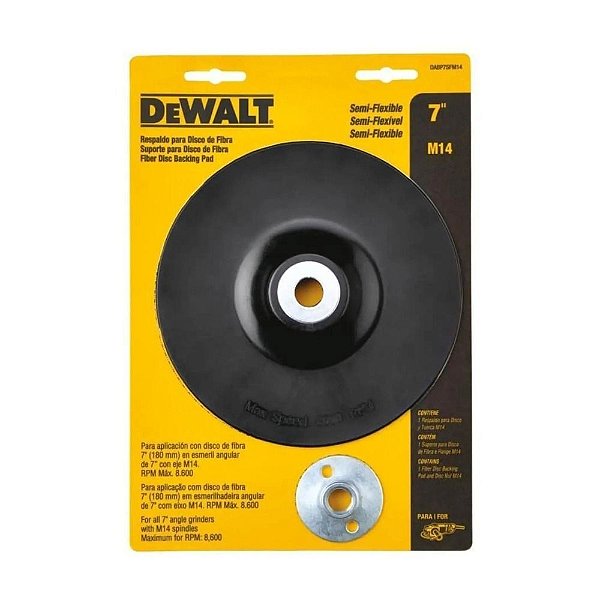 Suporte Disco de Lixa Semi Flexível 7 pol. com Flange DABP7SFM14 Dewalt
