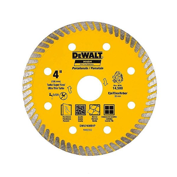 Disco Diamantado para Porcelanato 4 Pol. DW57400BHP - Dewalt