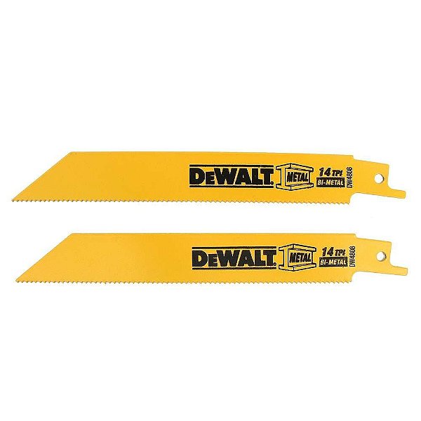 Lâmina para Serra Sabre Bi-Metal 6 Pol. 14 Dentes Dw4808-2 Dewalt