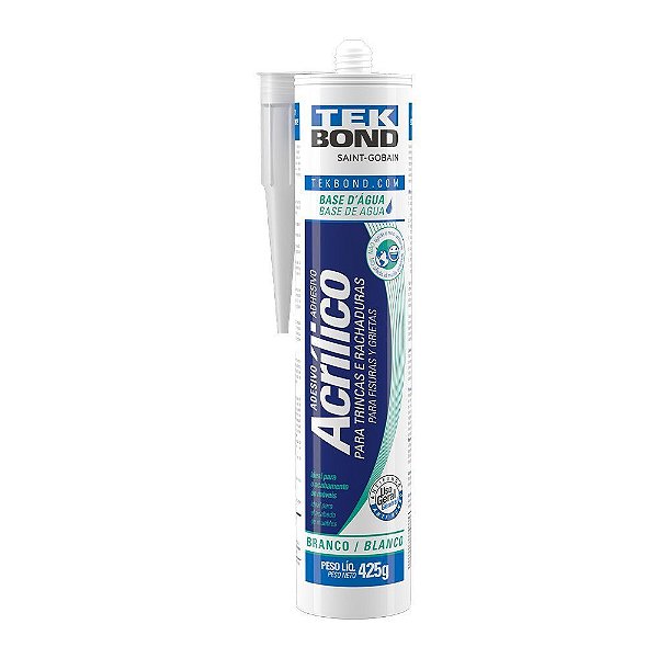 Adesivo Acrílico Selador de Trincas Branco 425g/280ml Tekbond
