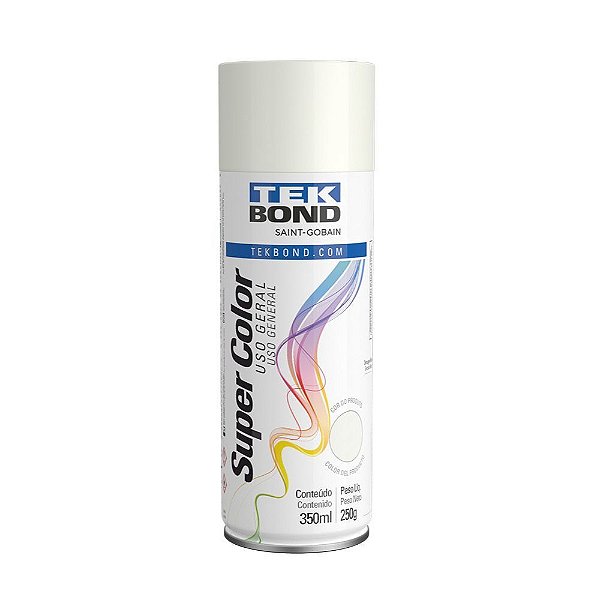 Tinta Spray Super Color Branco Fosco 250g Tekbond
