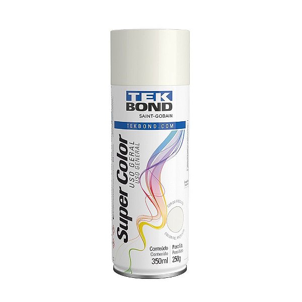Tinta Spray Super Color Branco Brilhante 250g Tekbond