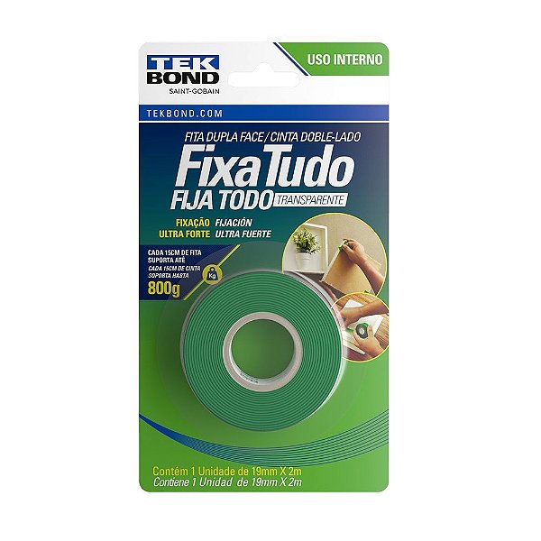 FITA ACR DUPLA FACE INT 19MM X 2M TEKBOND