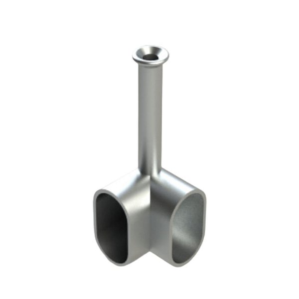 Suporte Tubo Cabideiro Canto 90 Graus Alum. Cromado