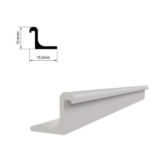 PERFIL PUXADOR 4255 15MM ANOD FOSCO 6M - RFC