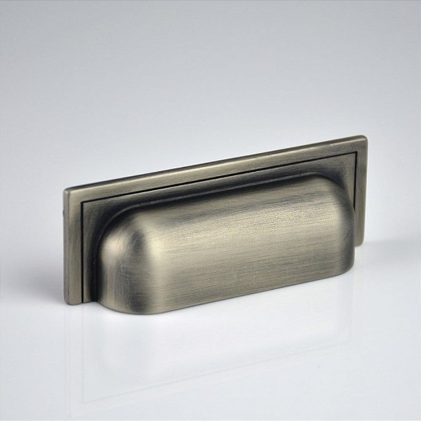 Puxador Concha Plymouth 80mm Niquel Velho Zen