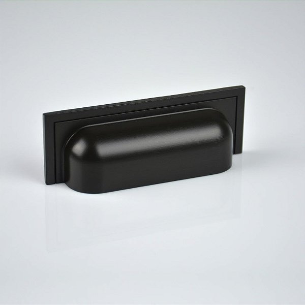 Puxador Concha Plymouth 80mm Preto Zen