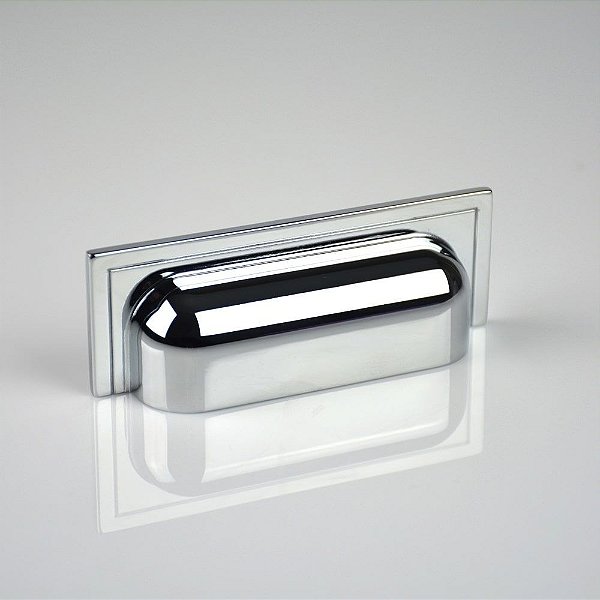 Puxador Concha Plymouth 80mm Cromado Zen