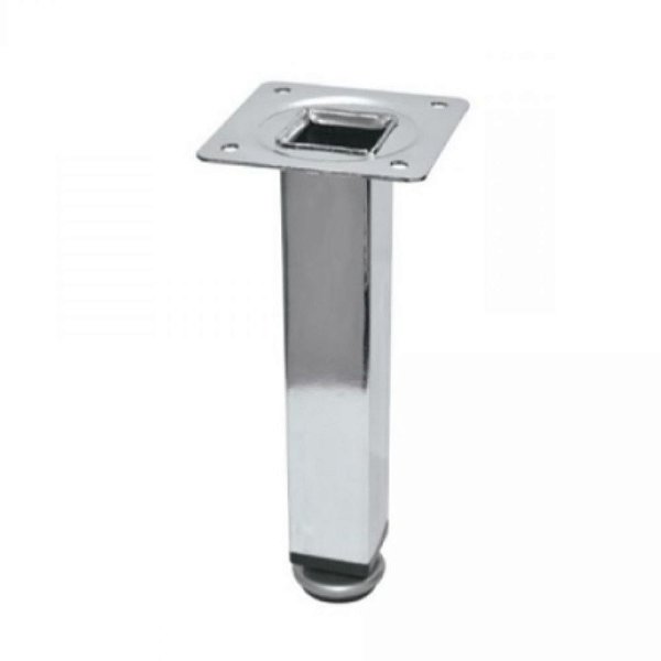 Pé para Móvel Quadrado com Regulagem 150mm Cromado