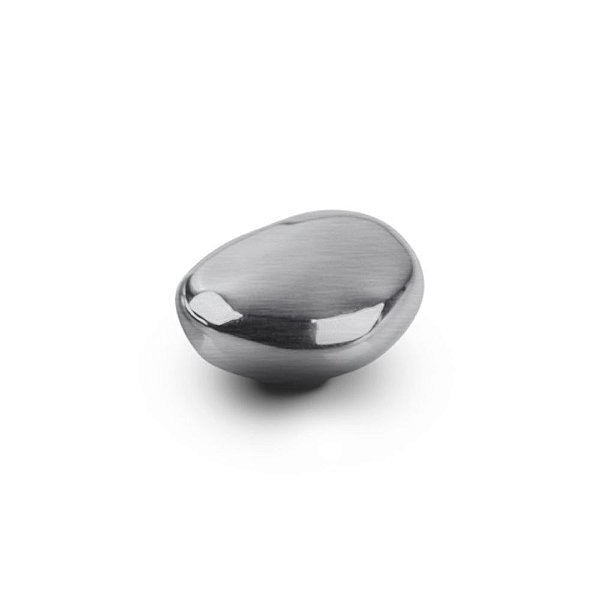 Puxador Ponto Seixo P Onix Escovado - Zen Design
