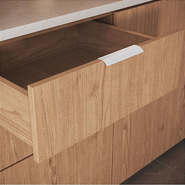 Puxador Alumínio Luna RM-414 Sobreposto 150mm Anodizado Rometal