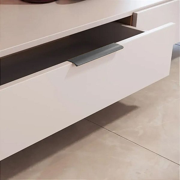 Puxador Luna Sobrepor Rm-414 100mm Titânio Fosco Rometal