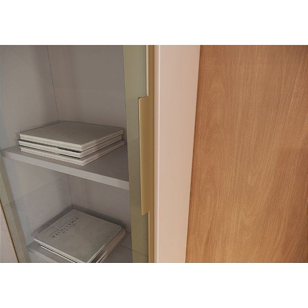 Puxador Alumínio Luna RM-414 Sobreposto 200mm Dourado Fosco Rometal