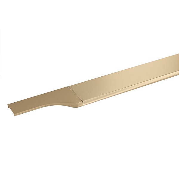 Perfil Puxador Alumínio RM-183 Facetato Ônix com 6m Champagne Claro Rometal