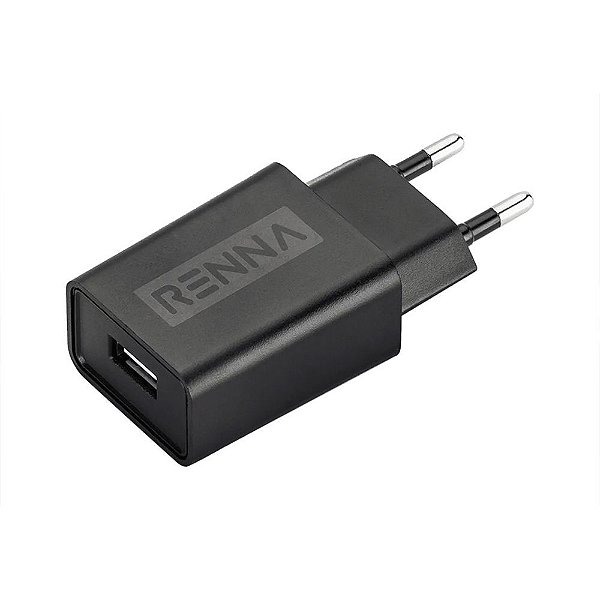 Ponteira Carregador USB 2A 5V Preto - Renna