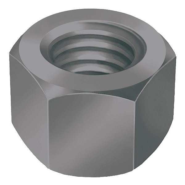 Porca Sextavada Polida Rosca UNC 1/4" Chave 7/16" Ciser