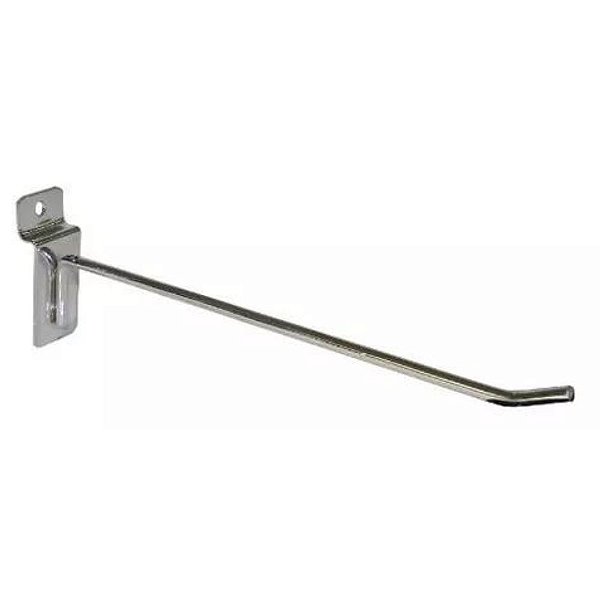 Gancho Expositor 25cm em Aço Cromado Para Painel Caneletado