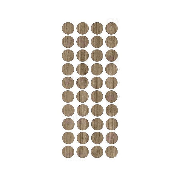 Tapa Furo Adesivo Siena Greenplac 12mm Cartela 40 unid Jfex