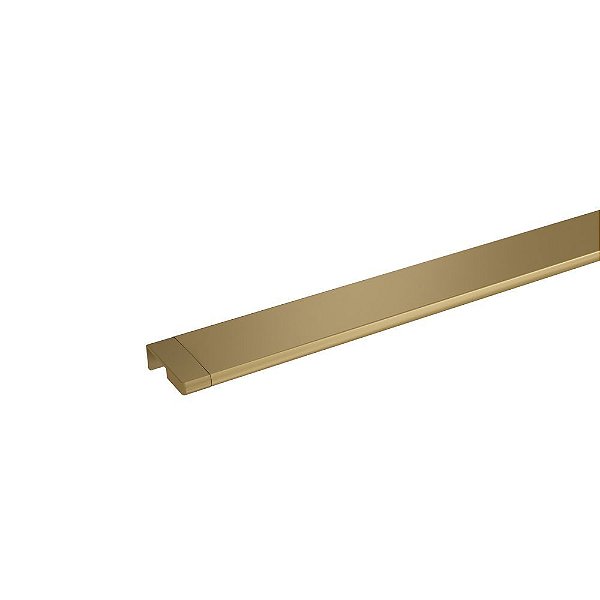 Puxador em Alumínio 6mt RM-183 15mm e 18mm Facetato Ônix Dourado Rometal