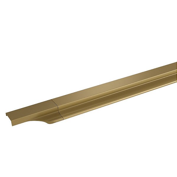 Puxador em Alumínio 15mm 6mt RM-407 Facetado Safira Dourado Rometal