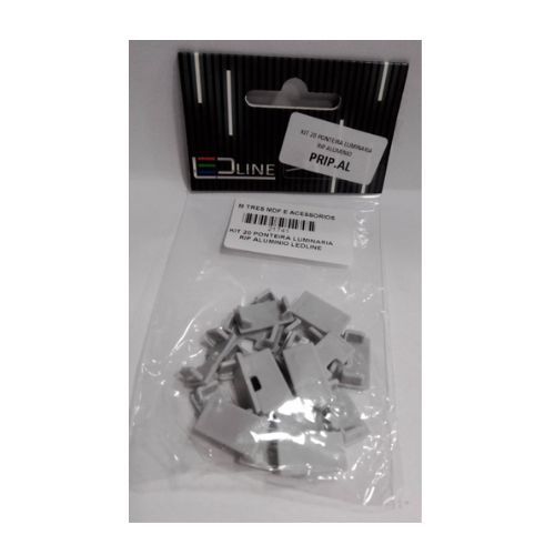 Kit 20 Ponteiras Difusor Sobrepor para Alumínio Ripado AL Led Line