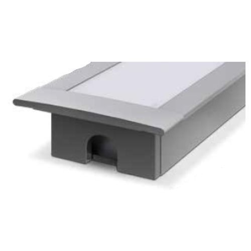 Perfil de Embutir Led Alumínio e Difusor 3 Metros EBAS.AL Led Line