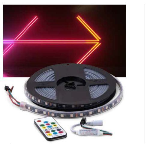 Fita de Led 5mt 5050 RGB Com Silicone 12V IP67 com Fonte Led Line