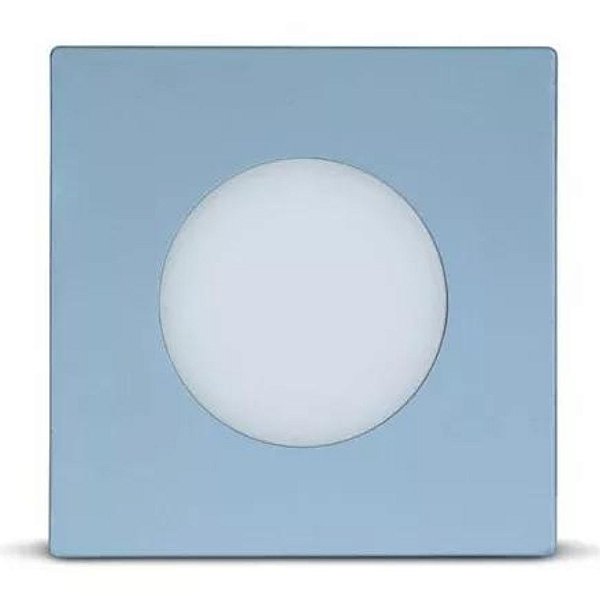 Luminária Point Quadrada 1,5W Bivolt 6000K Azul Ledline