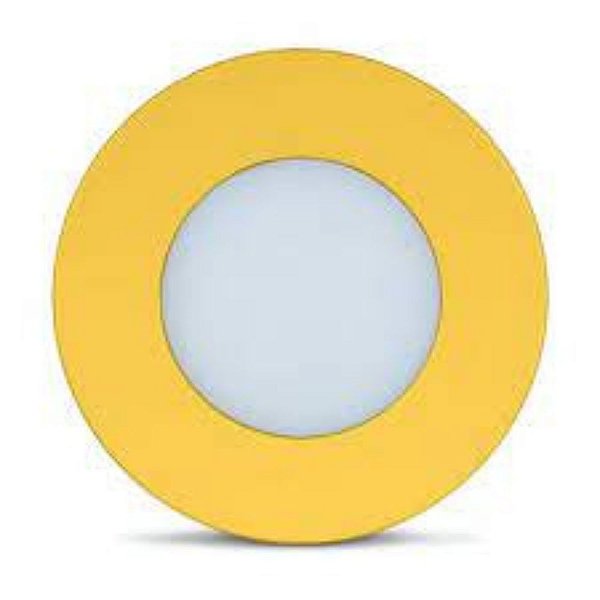 Luminária Point Kids Circular 1,5w Bivolt Amarela 6000k Ledline