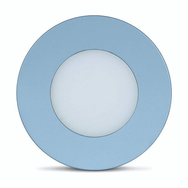 Luminária Point Kids Circular 1,5w Bivolt Azul 6000k Ledline
