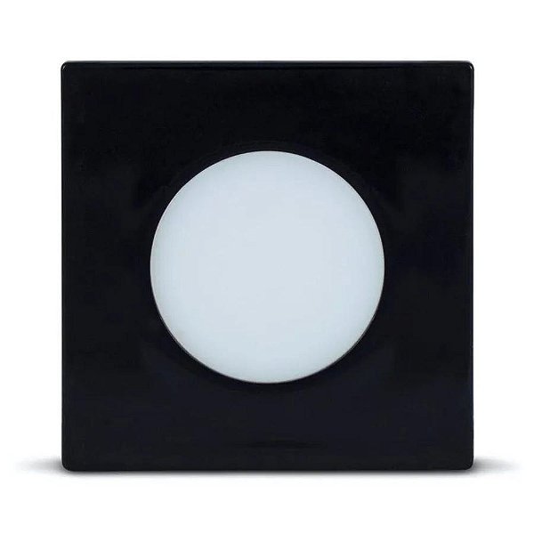 Luminária Point Quadrada 1,5W Bivolt 3000K Preto Ledline