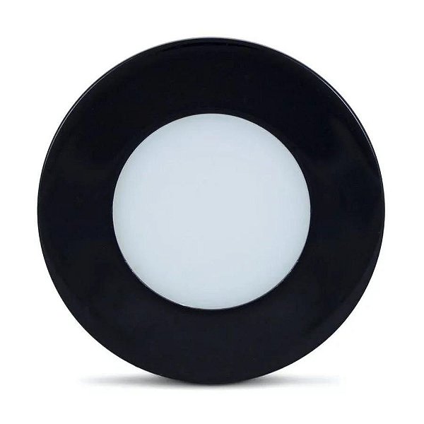 Luminária Point Circular 1,5w Bivolt Preto 6000k Ledline