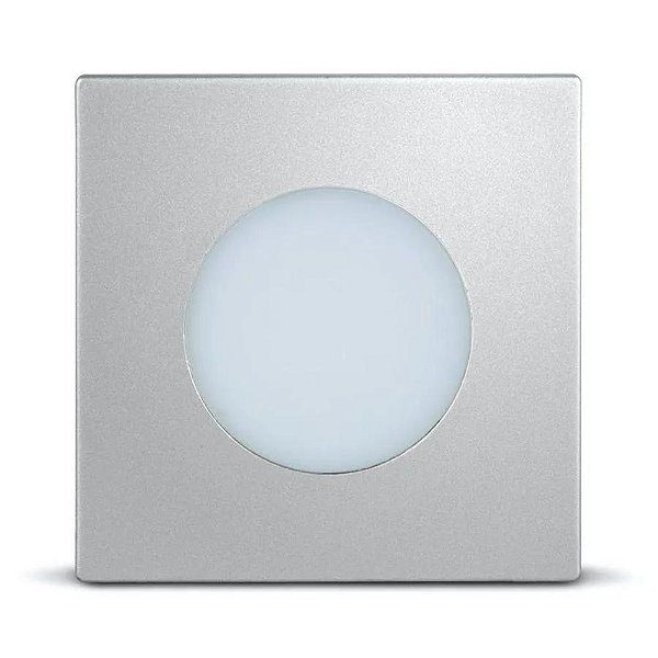 Luminária Point Quadrada 1,5W Bivolt 6000K Alumínio Ledline