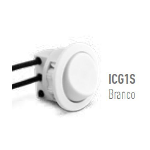 Interruptor Gota Branco Saída Simples com Cabo Lateral ICG1S Ledline