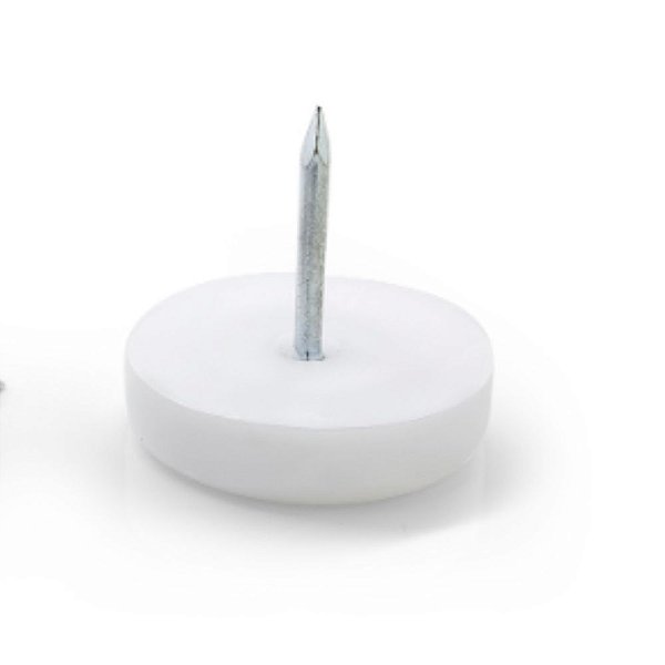 Sapata com Prego 18mm Branca Plastica - Renna