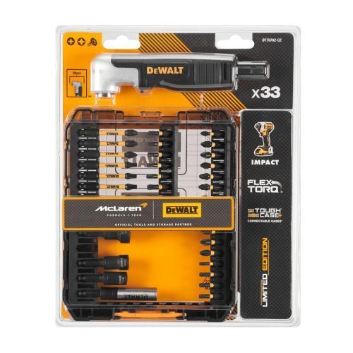 Jogo de Bits 33 Peças com Adaptador Angular Mclaren DT70782-QZ DeWalt