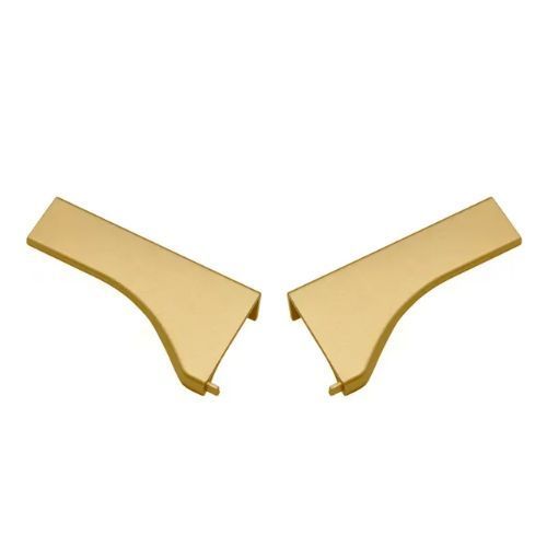 Ponteira Facetato PE-183 Curva 15mm Dourado Fosco Rometal