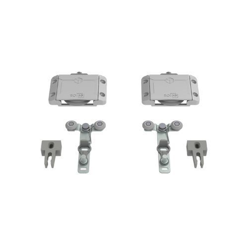 Sistema Deslizante RO 65 4025 Prime (60Kg) Sobreposto Kit para 01 Porta Prata Rometal