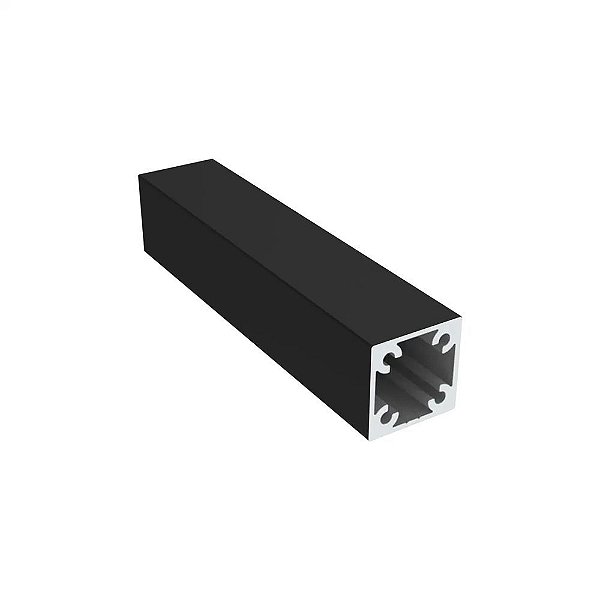 Perfil Modular em Alumínio 6mt Titânio Fosco Sem Aba Link RM-283 Rometal