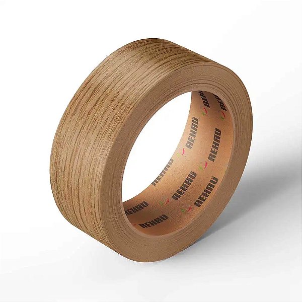 Fita de Borda PVC Carvalho Treviso 64mm Rolo de 20m Rehau