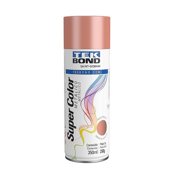 Tinta Spray Rose Gold Metálico 250gr/350ml - Tekbond