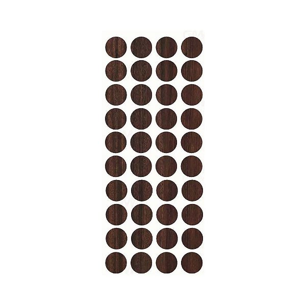 Tapa Furo Adesivo Malaga Greenplac 12mm Cartela 40 unid Jfex