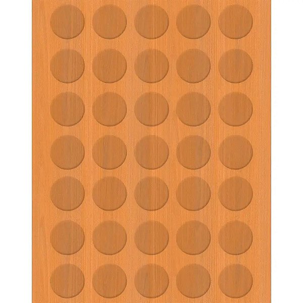 Tapa Furo Adesivo PVC Ipê Guarani 12mm 40 Unidades Greenplac