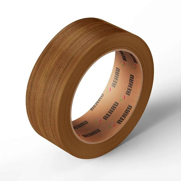 Fita de Borda PVC Freijó Amazonas 64mm Rolo de 20m Greenplac Rehau