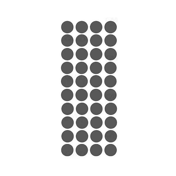 Tapa Furo Adesivo Cromato (Romero) Greenplac 12mm Cartela 40 unid