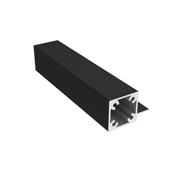 Perfil Modular em Alumínio 6mt Titânio Fosco Com 1 Aba Link RM-284 Rometal