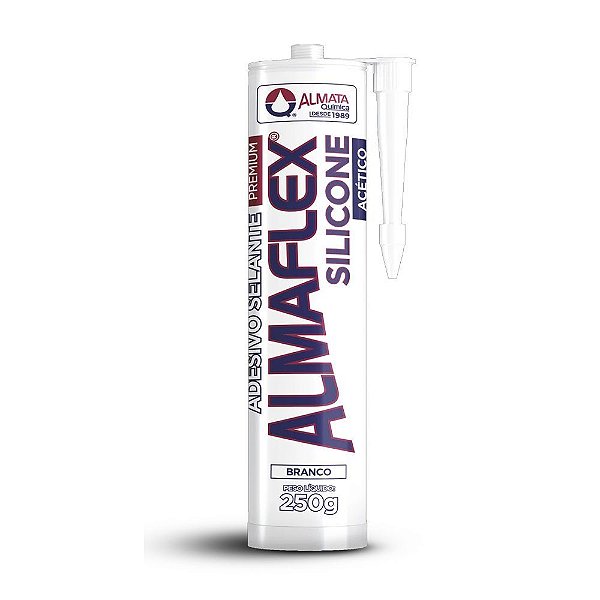 SILICONE ACETICO BRANCO 250G ALMASUPER