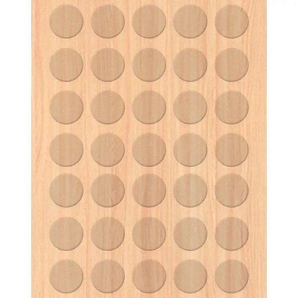 Tapa Furo Adesivo Carvalho Dian 12mm 40 Unidades Duratex